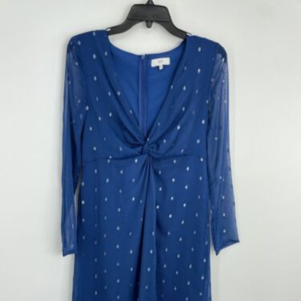 NWT BLUE SHEER ARM DRESS